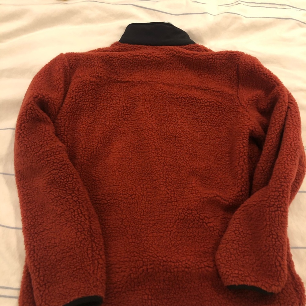 Men's Orange Fleece Jacket - Picture 4 of 4